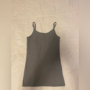 Ribbed medium spaghetti strap tank top